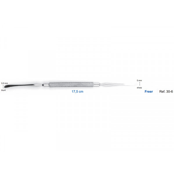 Распатор Freer, 17,5 см, тупой/острый, 5,0-5,0 мм., HLW Dental Instruments (Германия)