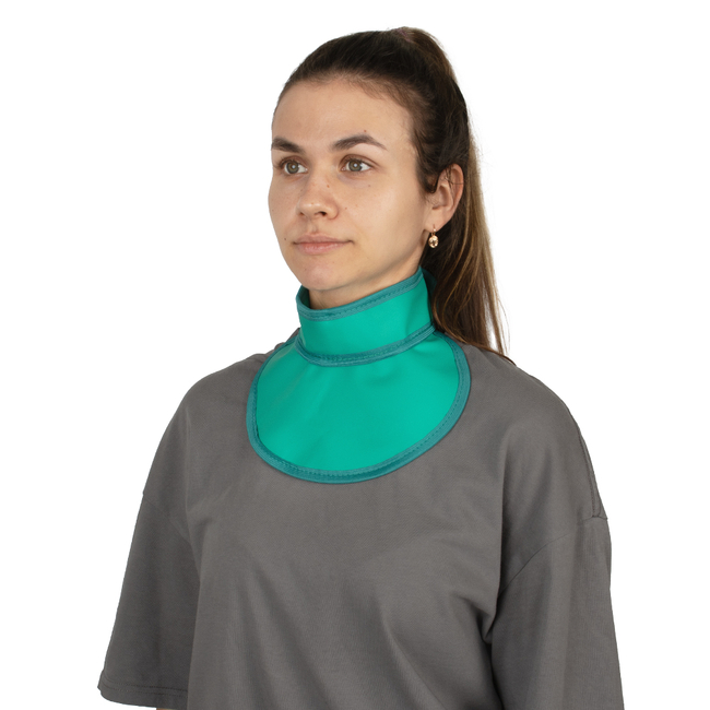 ВРЗ-Р-К - воротник рентгенозащитный для пациента, детский, со стойкой, винил, зеленый цвет, 0.35 Pb мм | Спецмедприбор (Россия)