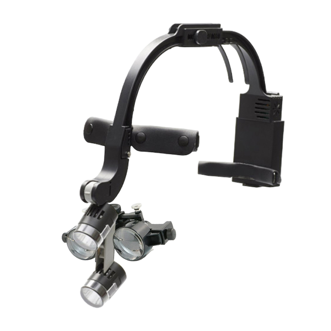 ITS-12 - бестеневой налобный осветитель в комплекте с бинокулярами с увеличением 3.0x, 100000 люкс | ITS (Россия)