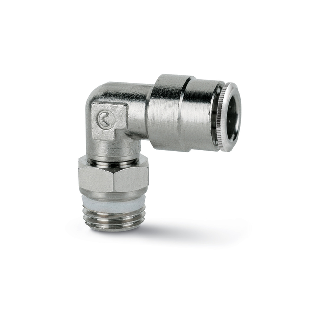 ФИТИНГ 6.0 ЦАНГА УГЛОВОЙ - угловой фитинг с цангой под трубку диаметром 6 мм для пескоструйных аппаратов АСОЗ | Аверон (Россия)