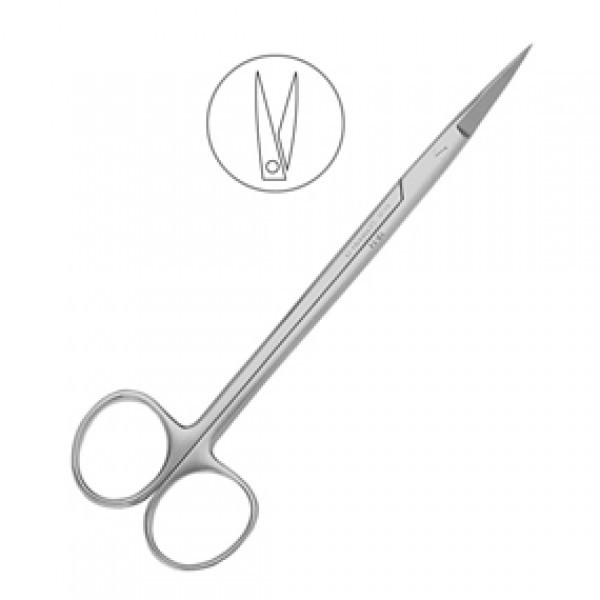Ножницы хирургические прямые Kelly, 160 мм., HLW Dental Instruments (Германия)