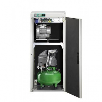 KD 124 AB Комбинированный безмасляный компрессор для одной стоматологической установки с отсасывающим агрегатом, с кожухом, с ресивером 24 л (60 л/мин), Diplomat Dental (Словакия)