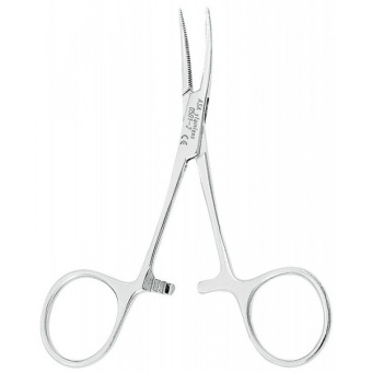 Зажим "Москит" малый, изогнутый, 10 см., Asa Dental (Италия)